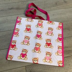 Homegoods TJMaxx Marshalls Viral Valentines Day Bear Heart Print Tote Bag NWOT